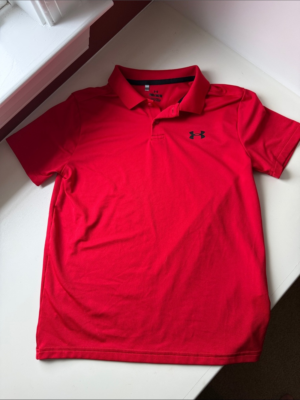 Under Armour boys Red Short-Sleeve Polo